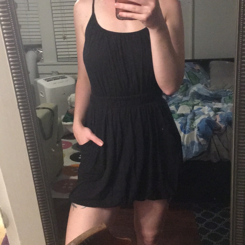 Little black spaghetti strap dress